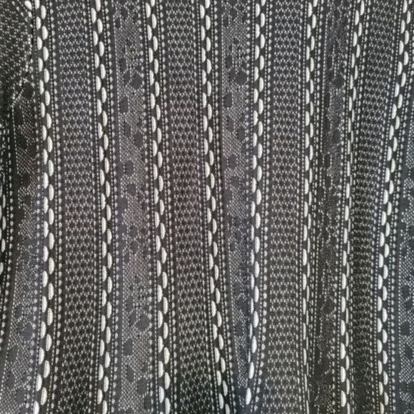 Katherine Barclay Long Sleeve Midi Pleated Dress Size 2X Black White. - Picture 10 of 11